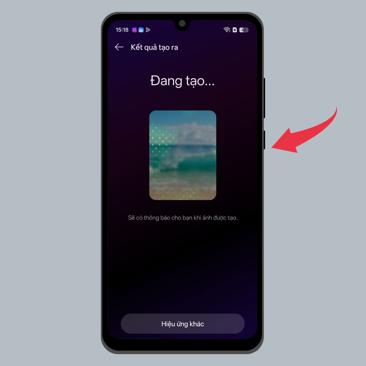 Cách sử dụng tính năng chuyển động AI live tua nhanh thời gian - Chờ AI phân tích ảnh