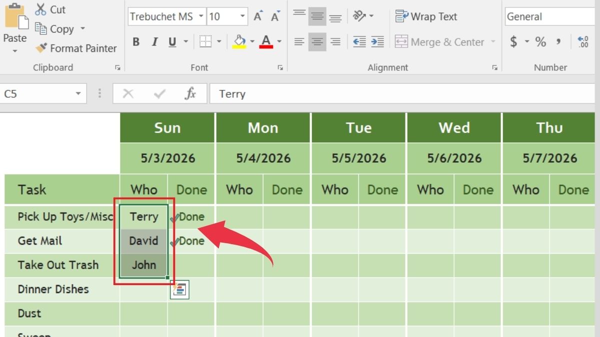 Cách dùng công cụ Excel đọc bảng tính bằng giọng nói Speak Cells để đọc dữ liệu có sẵn - Bước 1