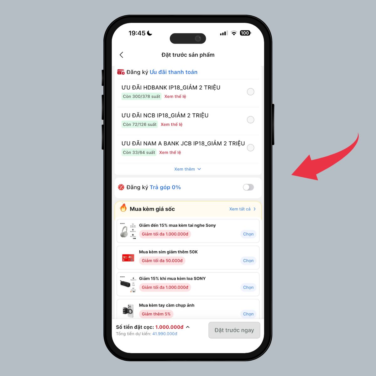 Đặt trước iPhone 18 Series qua app CellphoneS - Bước 5