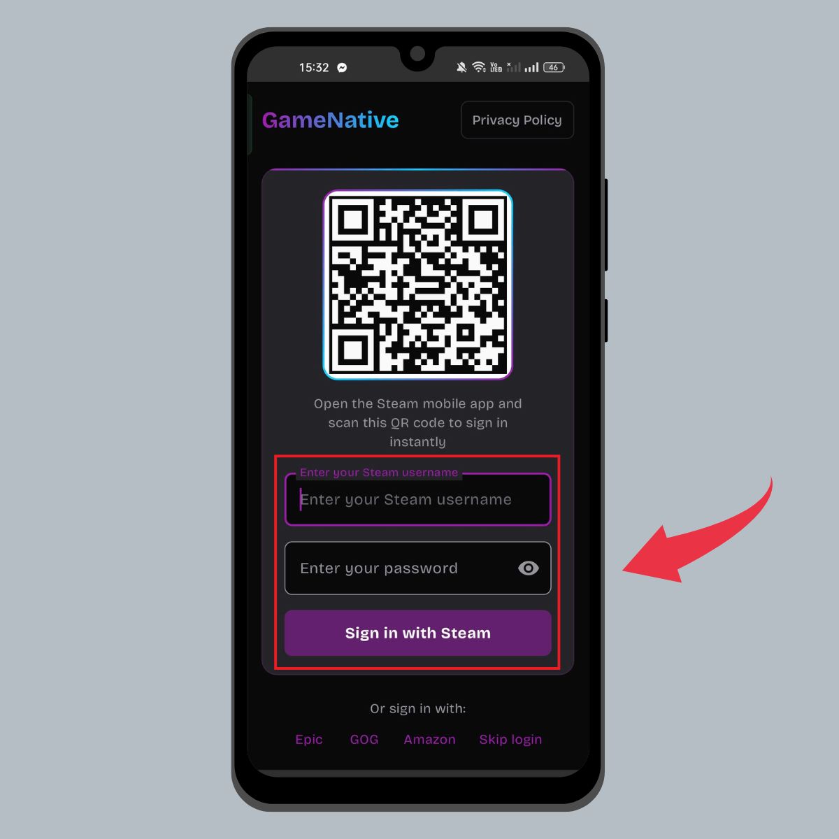 Cách cài đặt GameNative - Bước 4