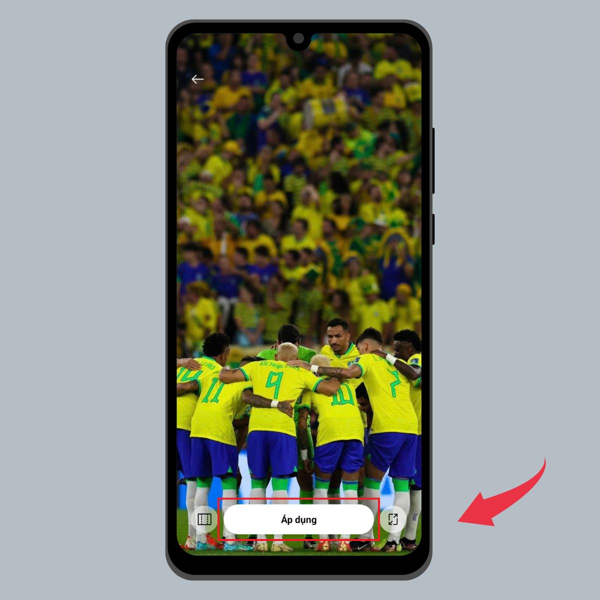 Cách cài đặt hình nền đội tuyển Brazil trên điện thoại - Bước 3