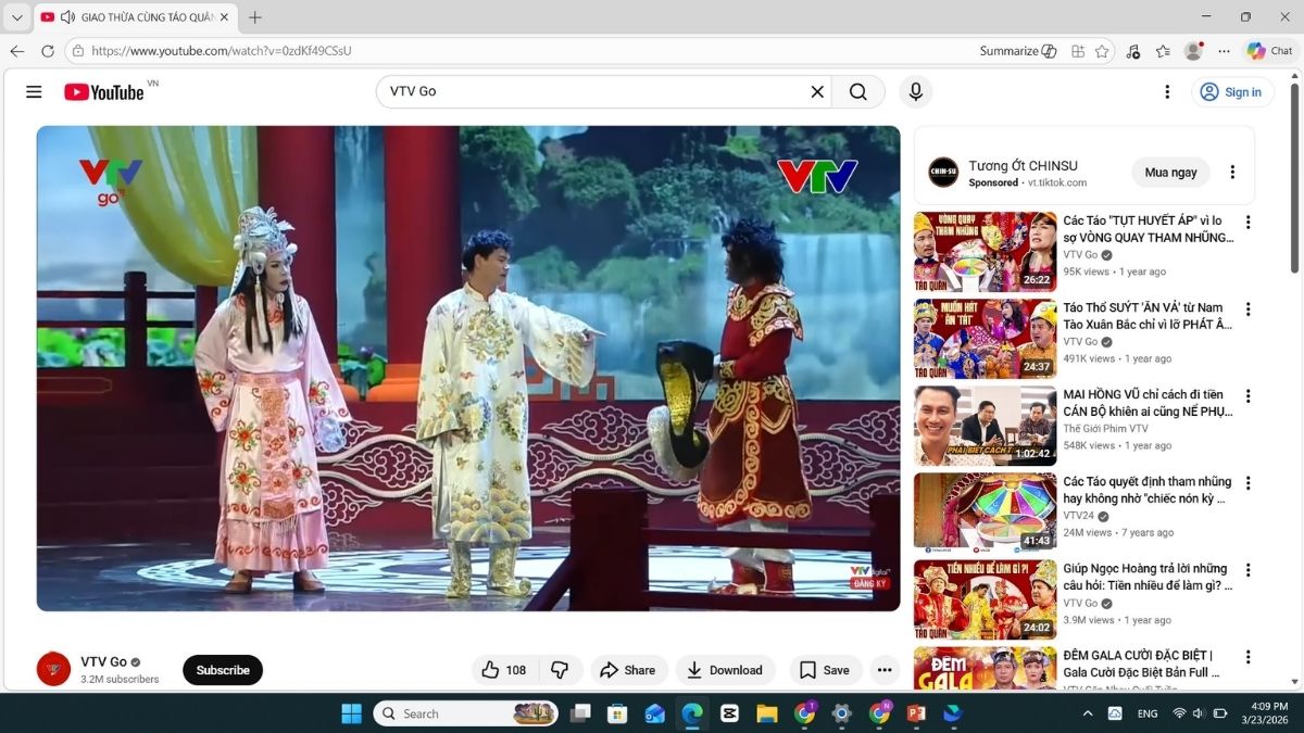 Hướng dẫn cách xem Táo Quân trên Youtube - Bước 4