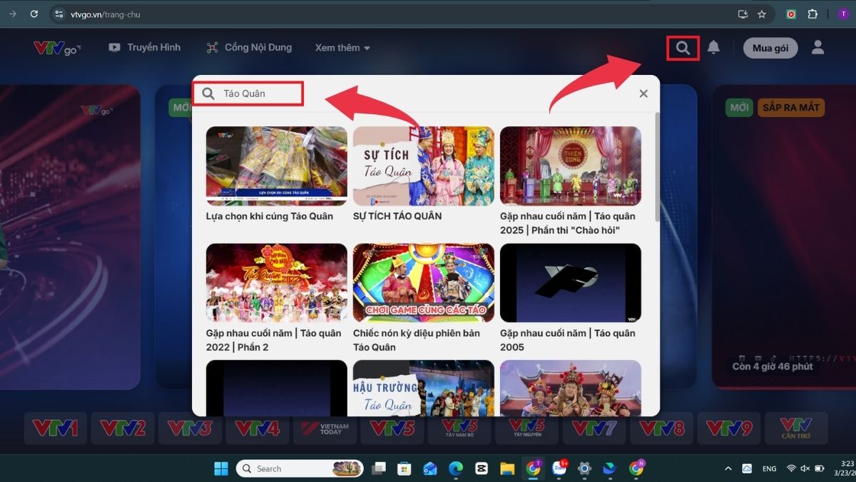 Hướng dẫn cách xem Táo Quân trên VTV Go - Bước 2