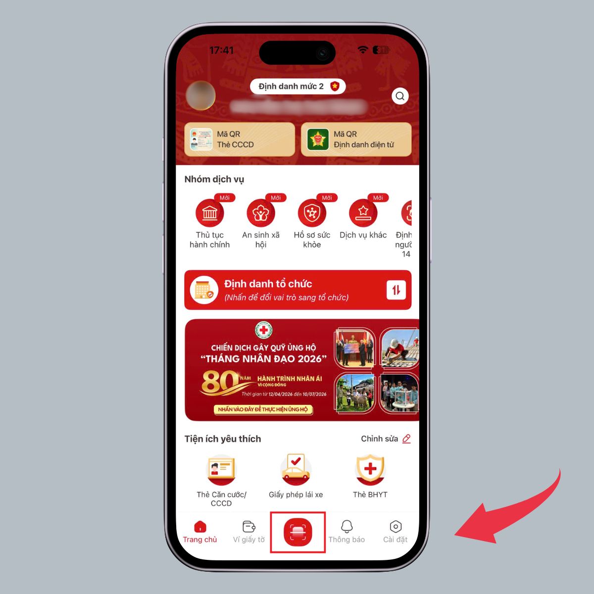 Hướng dẫn dùng VNeID quét QR thẻ CCCD để kiểm tra hiệu lực - Bước 2