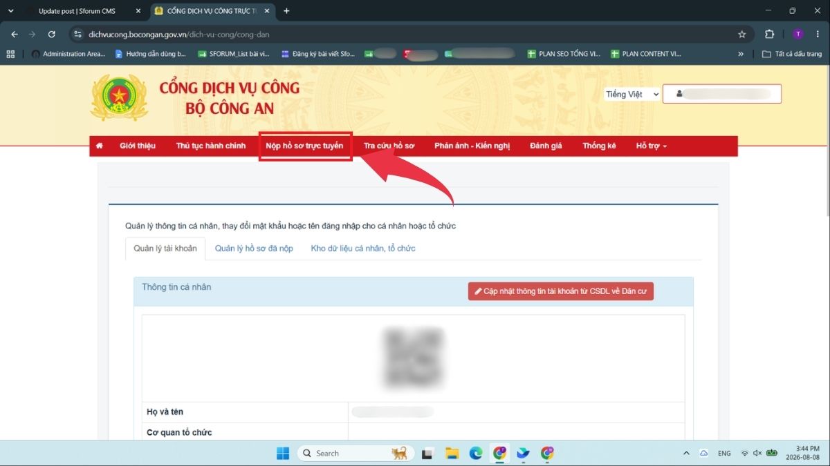 Hướng dẫn làm hộ chiếu gắn chip online 2026 - Bước 2