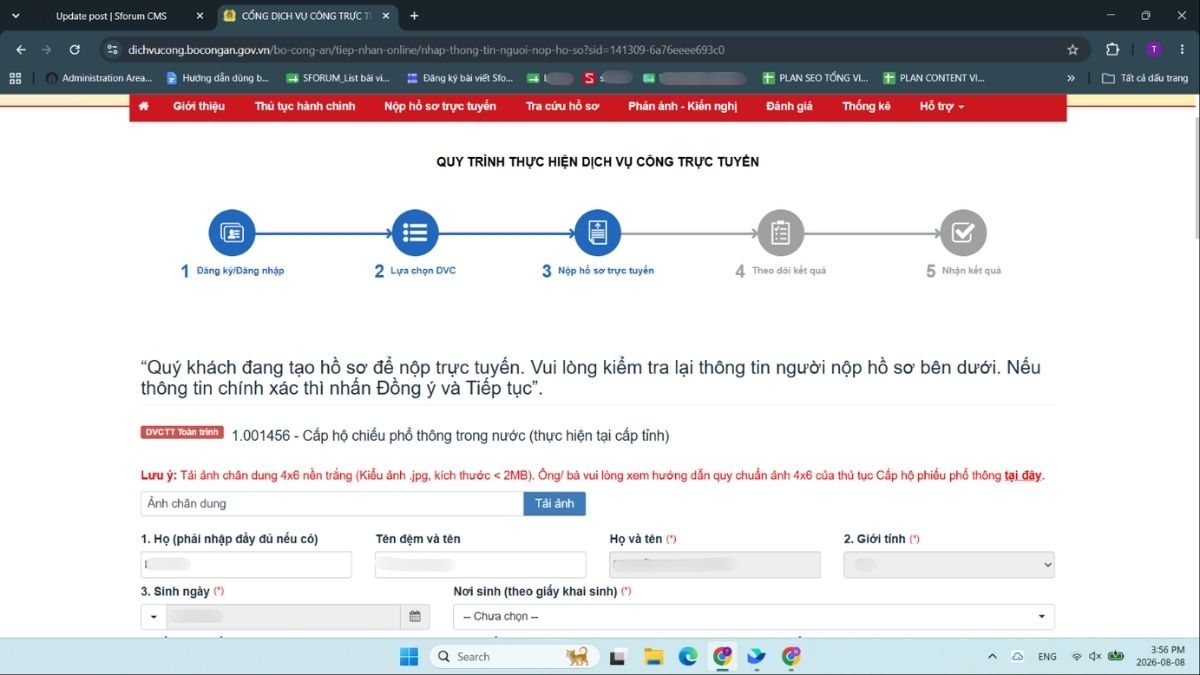 Hướng dẫn làm hộ chiếu gắn chip online 2026 - Bước 6