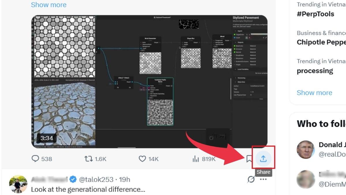 Hướng dẫn tải video X - Cách lấy link - Bước 1