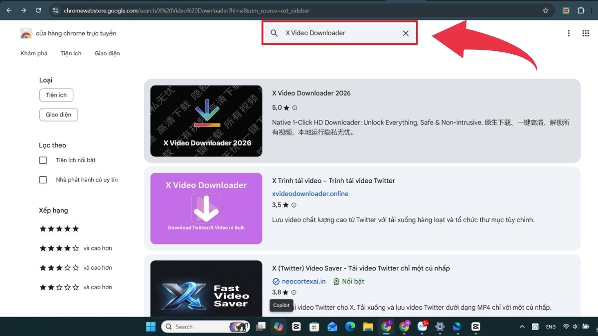 Hướng dẫn tải video X trên PC bằng tiện ích - Bước 1