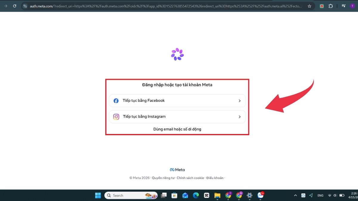 Hướng dẫn tạo video từ hình ảnh trên Meta AI - Bước 1