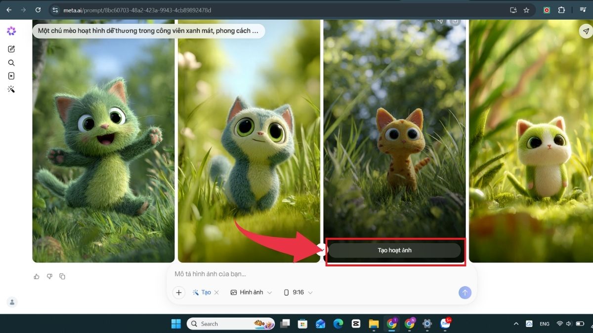 Hướng dẫn tạo video từ hình ảnh trên Meta AI - Bước 3