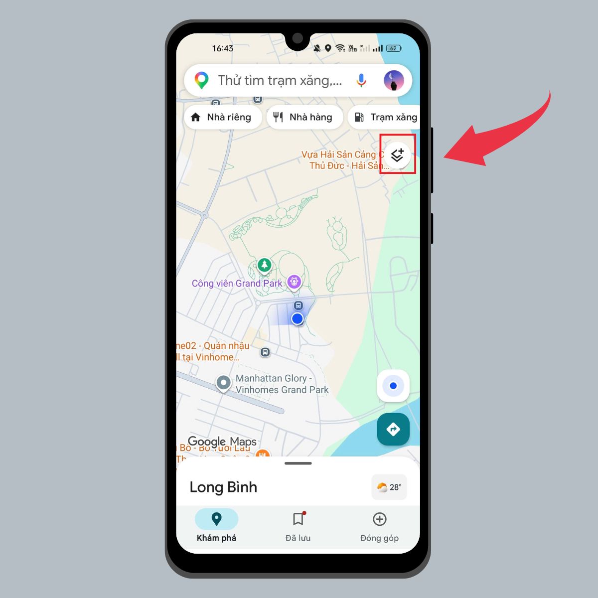 Hướng dẫn xem bản đồ 3D trên Google Maps - Bước 1