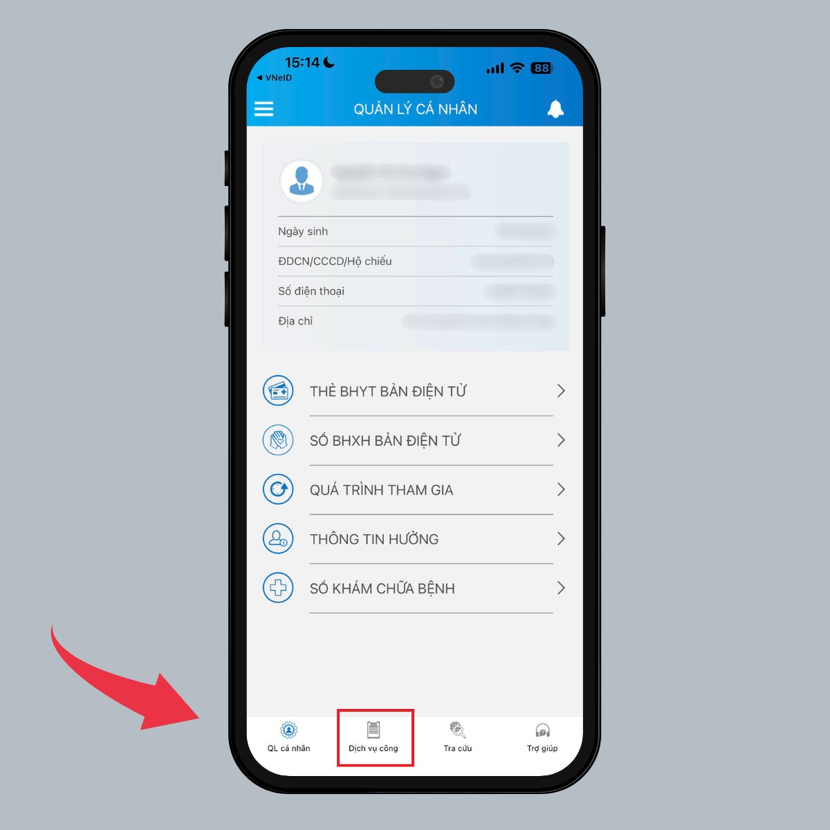 Hướng dẫn xách xin cấp lại tờ rời BHXH qua VssID - Bước 2