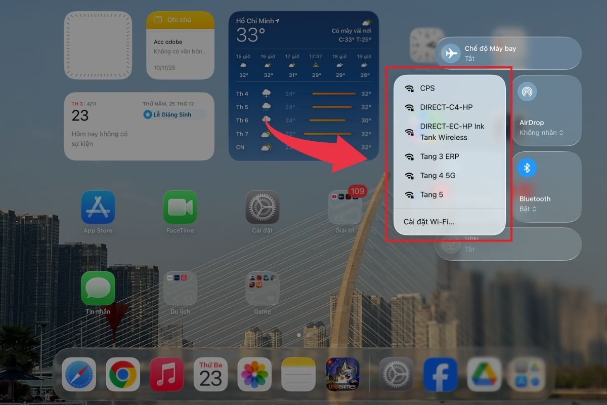 Cách để khắc phục iPad không kết nối App Store - Thử mạng khác