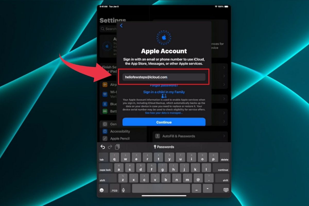 Đăng xuất Apple ID để khắc phục iPad không kết nối App Store - Bước 5