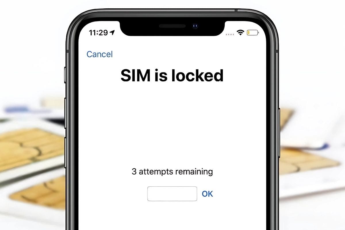 iPhone bị khóa SIM do nhập sai mã PIN nhiều lần