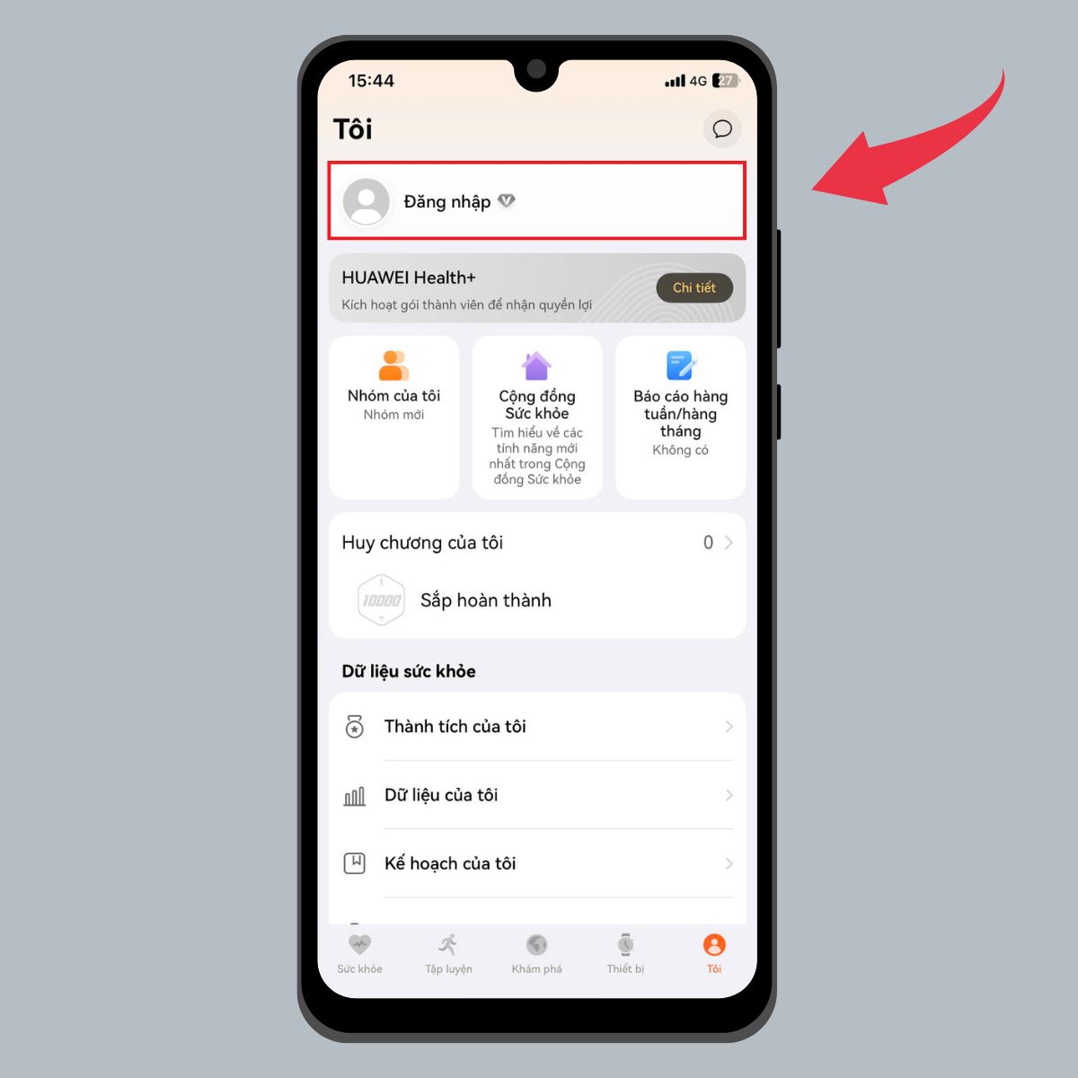 Kết nối Huawei Band 11 với điện thoại iOS - Bước 3 đăng nhập