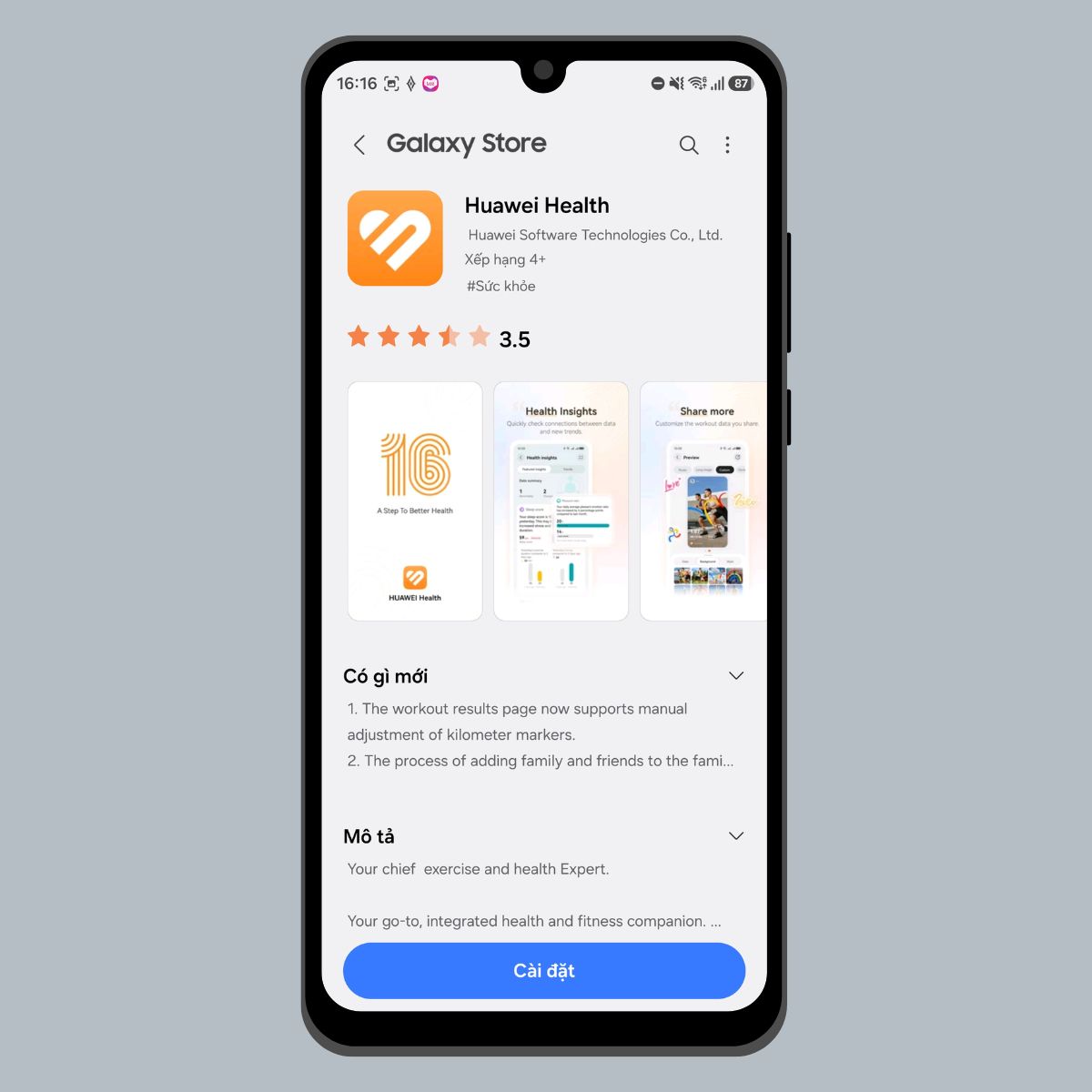 Kết nối Huawei Band 11 với điện thoại Android - Bước 2 tải ứng dụng