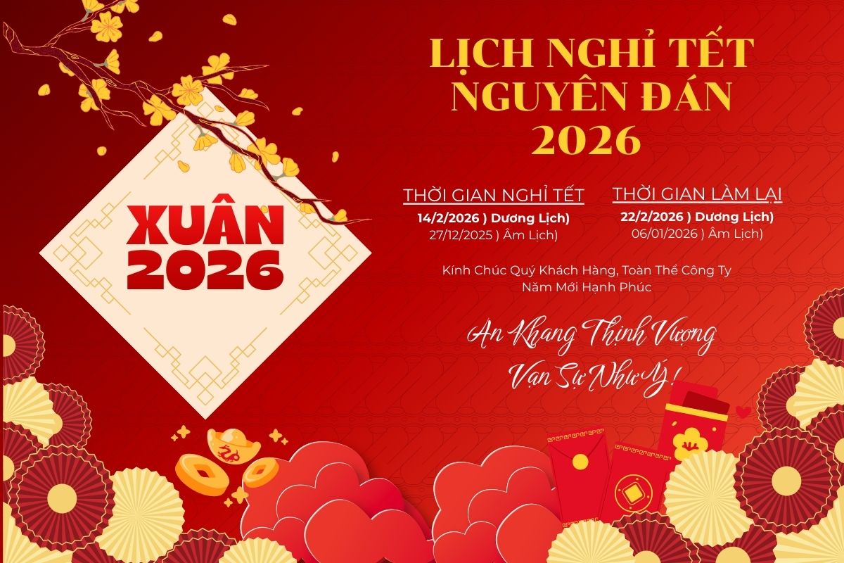 Mẫu banner thông báo nghỉ Tết hiện đại - 1