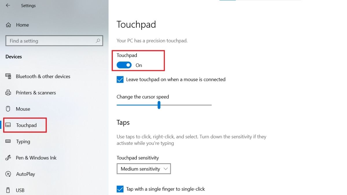 Mở khóa chuột cảm ứng của laptop dell bằng cách thay đổi cài đặt
