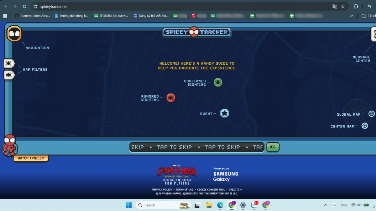 Cách sử dụng phần mềm tracking Người Nhện - Bước 2