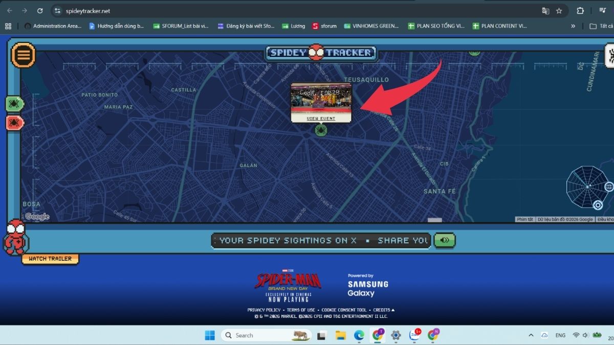 Cách sử dụng phần mềm tracking Người Nhện - Bước 3