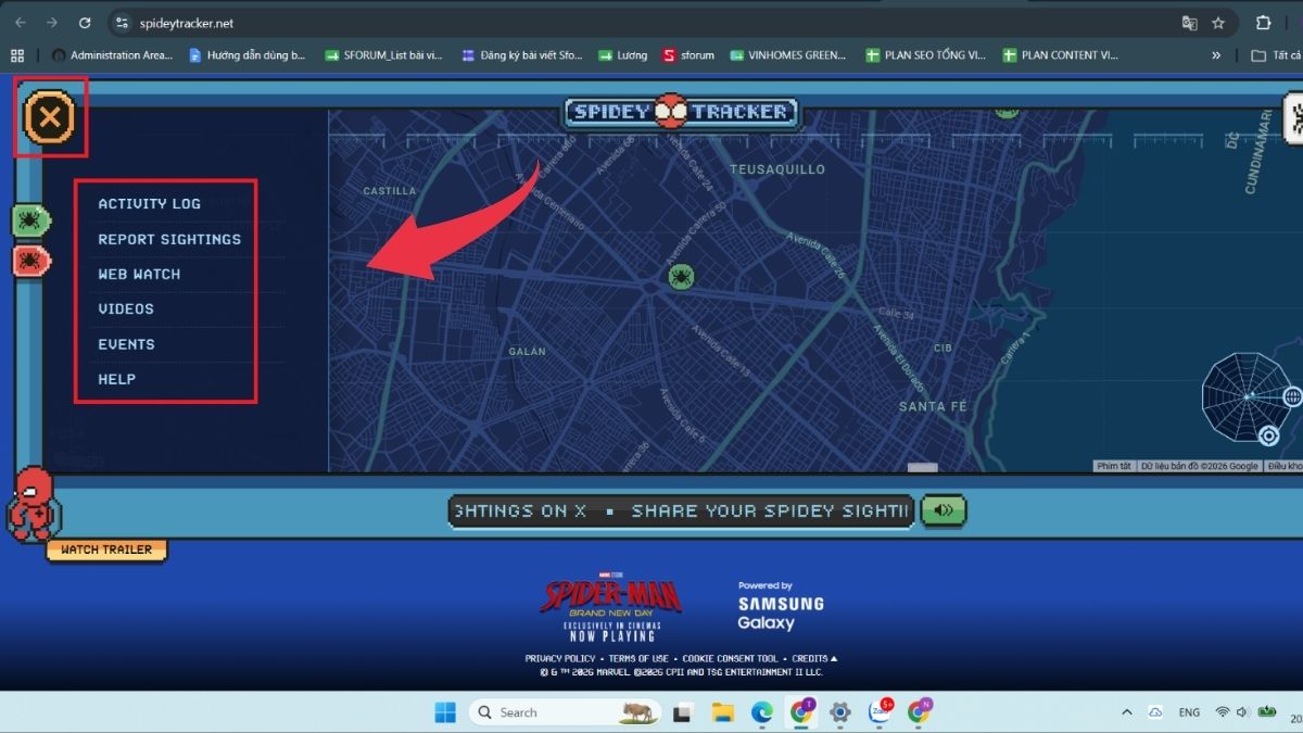 Cách sử dụng phần mềm tracking Người Nhện