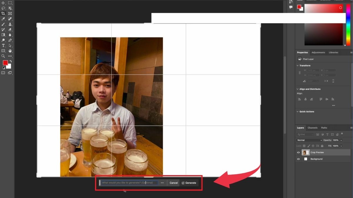 Hướng dẫn cách sử dụng Photoshop Generative Fill AI - Bước 9
