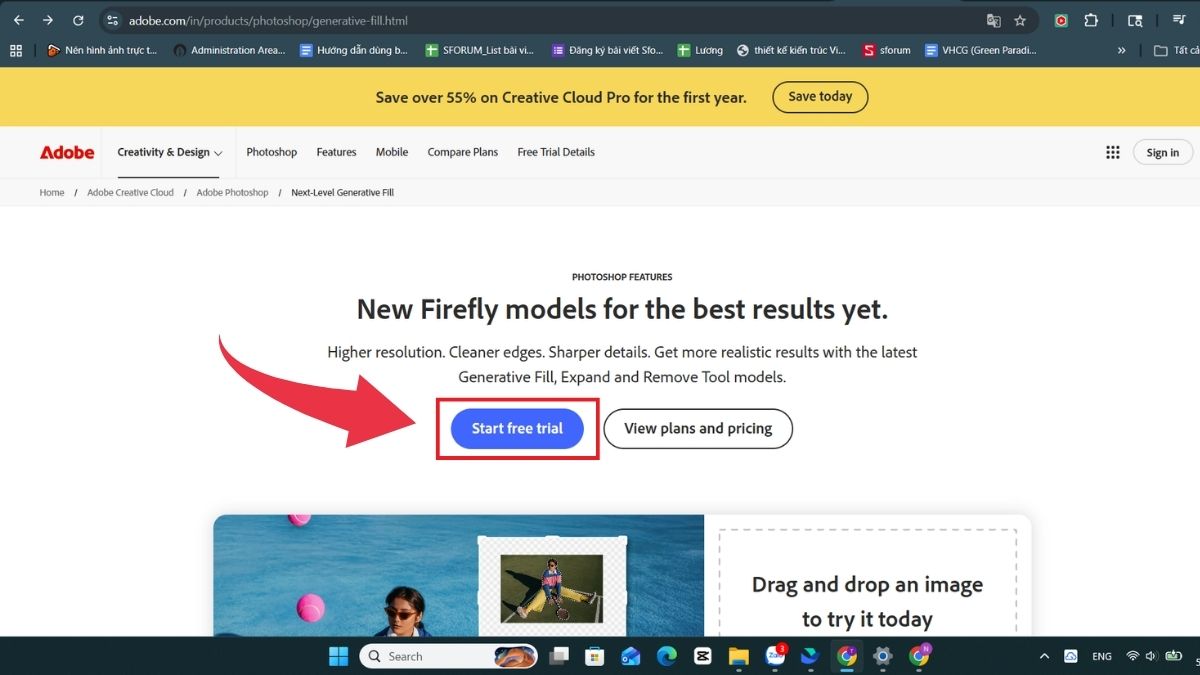 Hướng dẫn cách sử dụng Photoshop Generative Fill AI - Bước 1