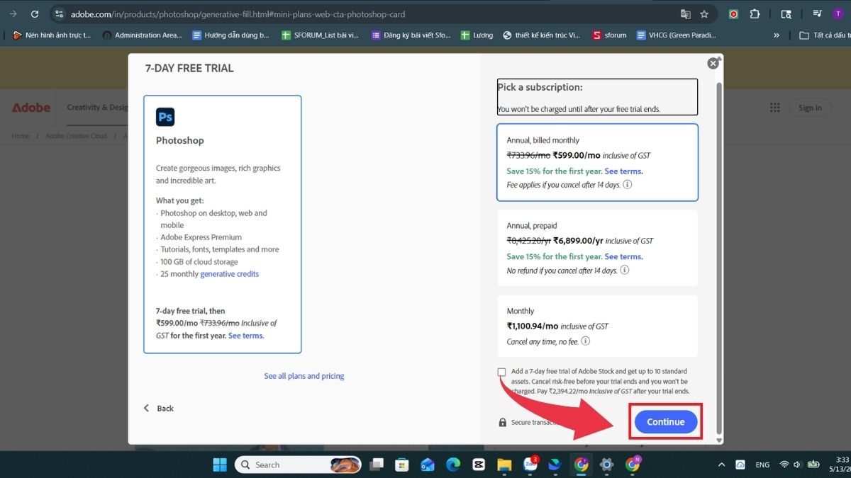 Hướng dẫn cách sử dụng Photoshop Generative Fill AI - Bước 2