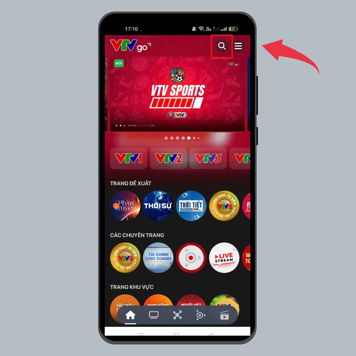 Hướng dẫn cách xem Playoff World Cup 2026 trên VTV Go - Bước 2