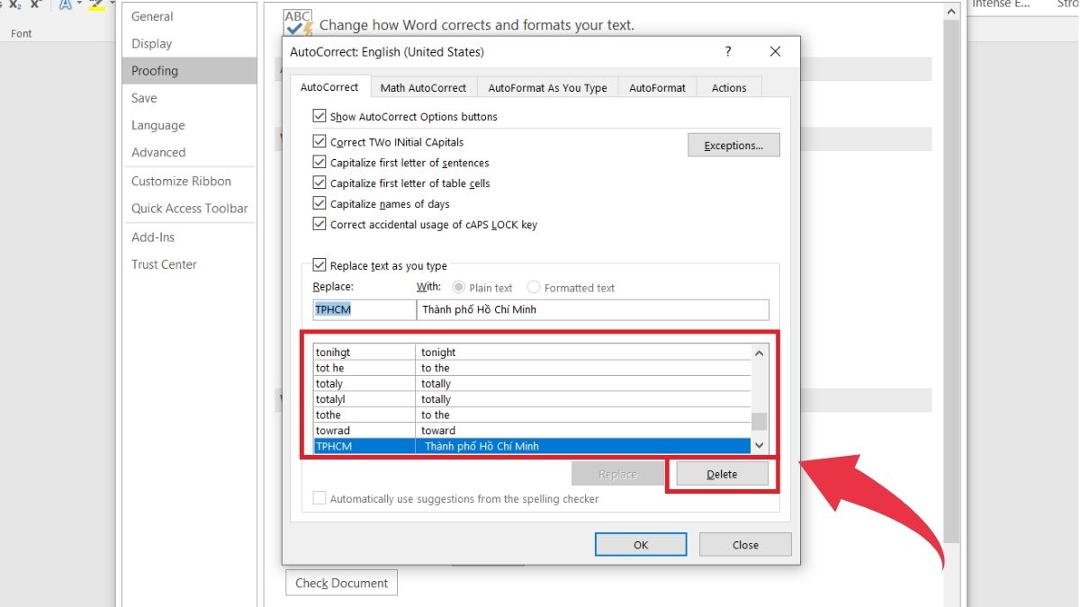 Sử dụng AutoCorrect để kiểm tra chính tả tự động