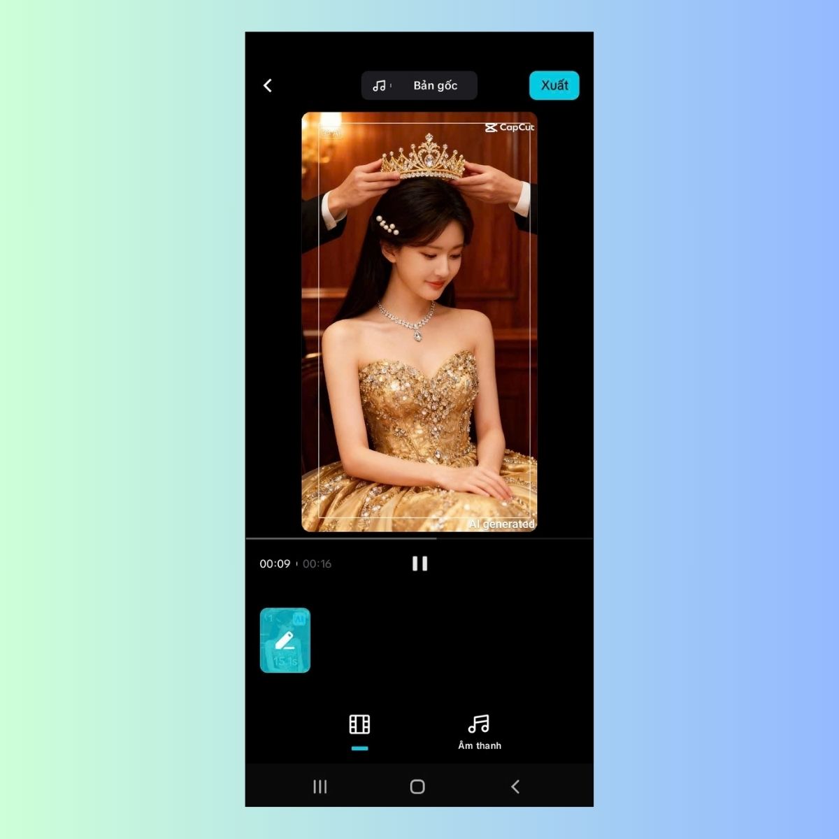 Hướng dẫn tạo ảnh AI đội vương miệng đẹp sang chảnh cực hot-6