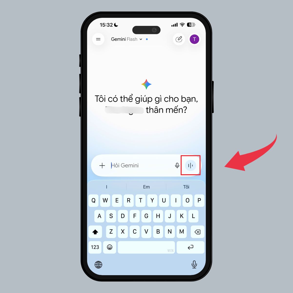 Cách tạo ảnh bằng lời nói với Gemini Live - Bước 1