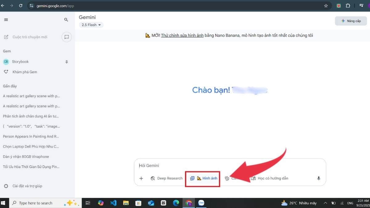 Các sử dụng prompt tạo ảnh bảo tàng bằng AI - bước 1