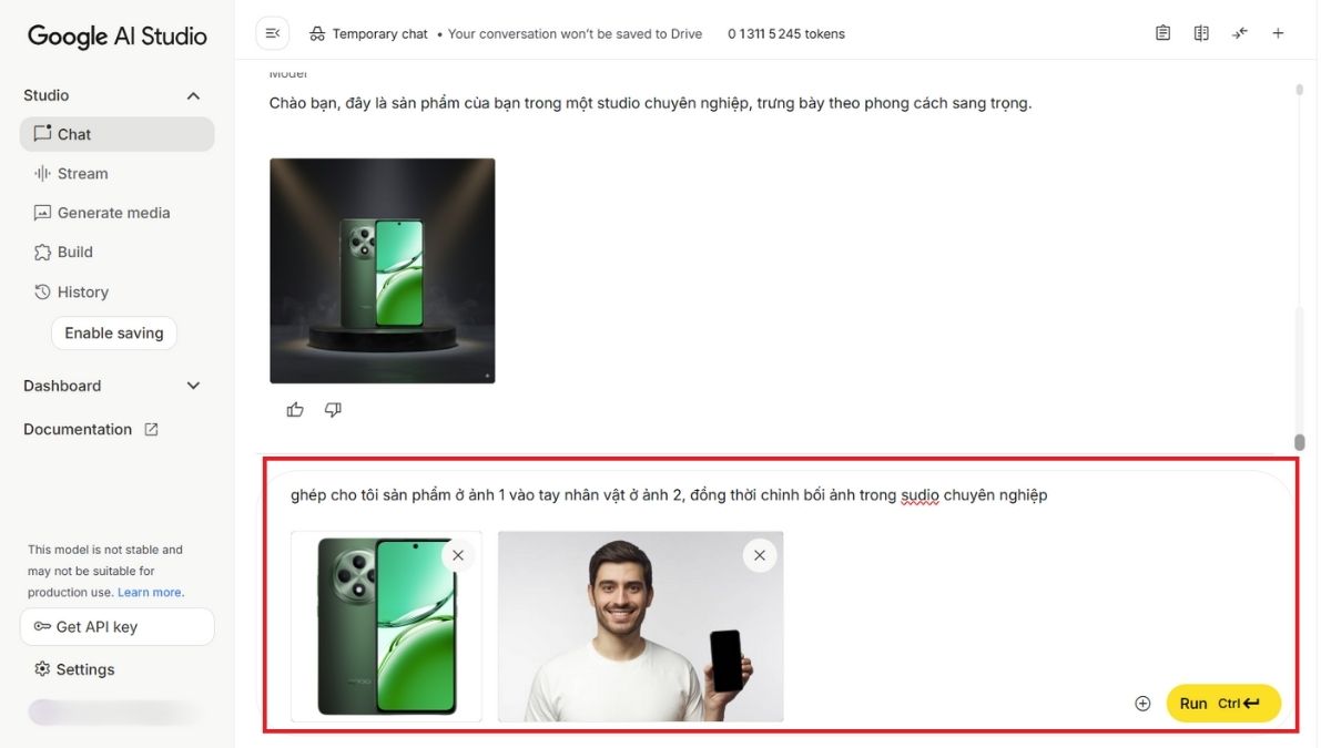 Ghép và tạo ảnh để bán hàng bằng Google Nano Banana