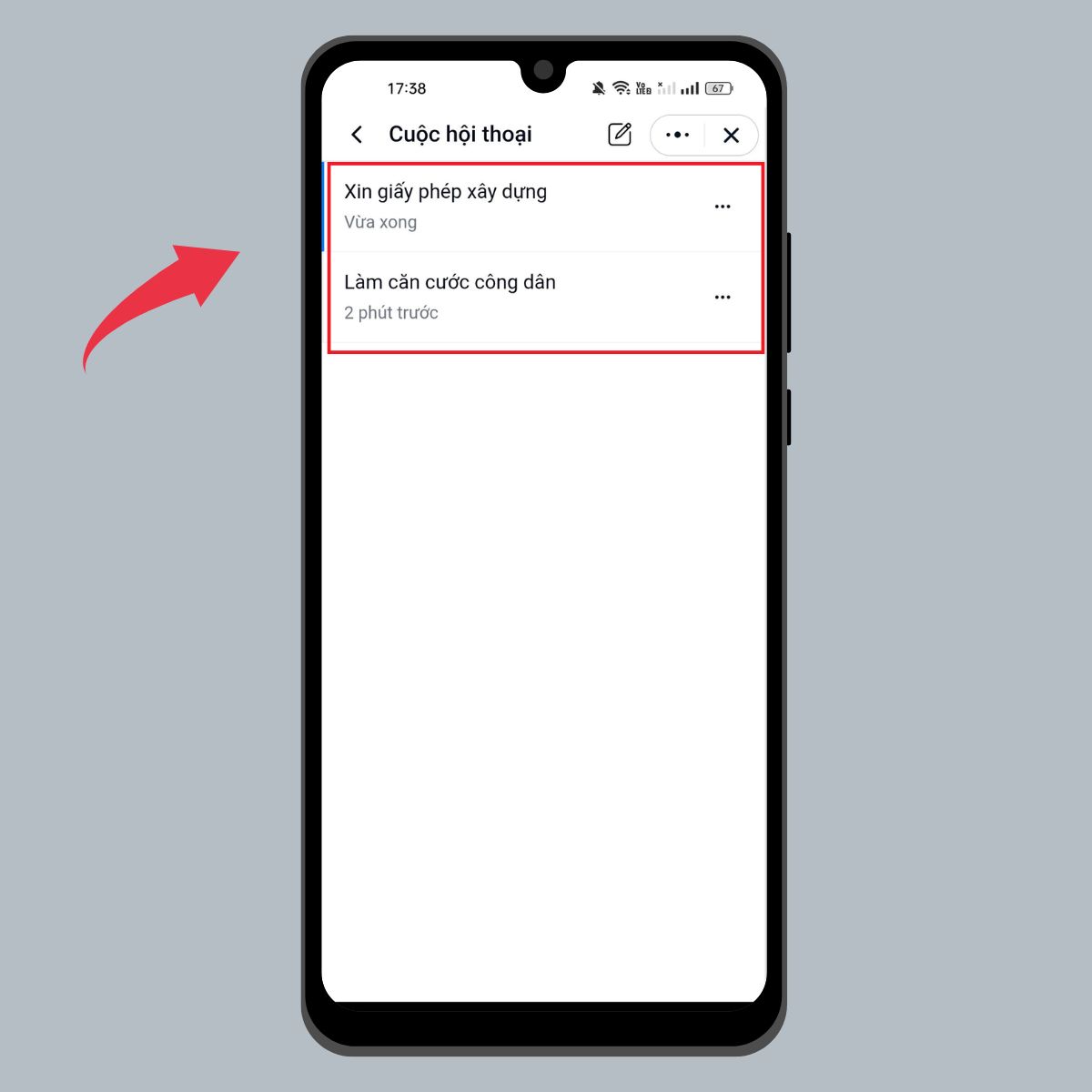 Tra cứu thủ tục hành chính bằng AI trên Zalo - Bước 3