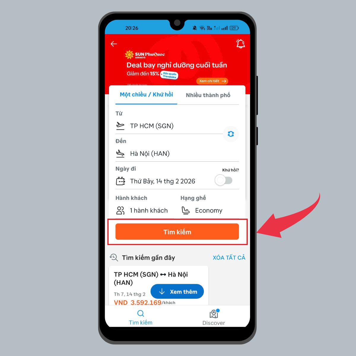 Nhập thông tin vé máy bay tết