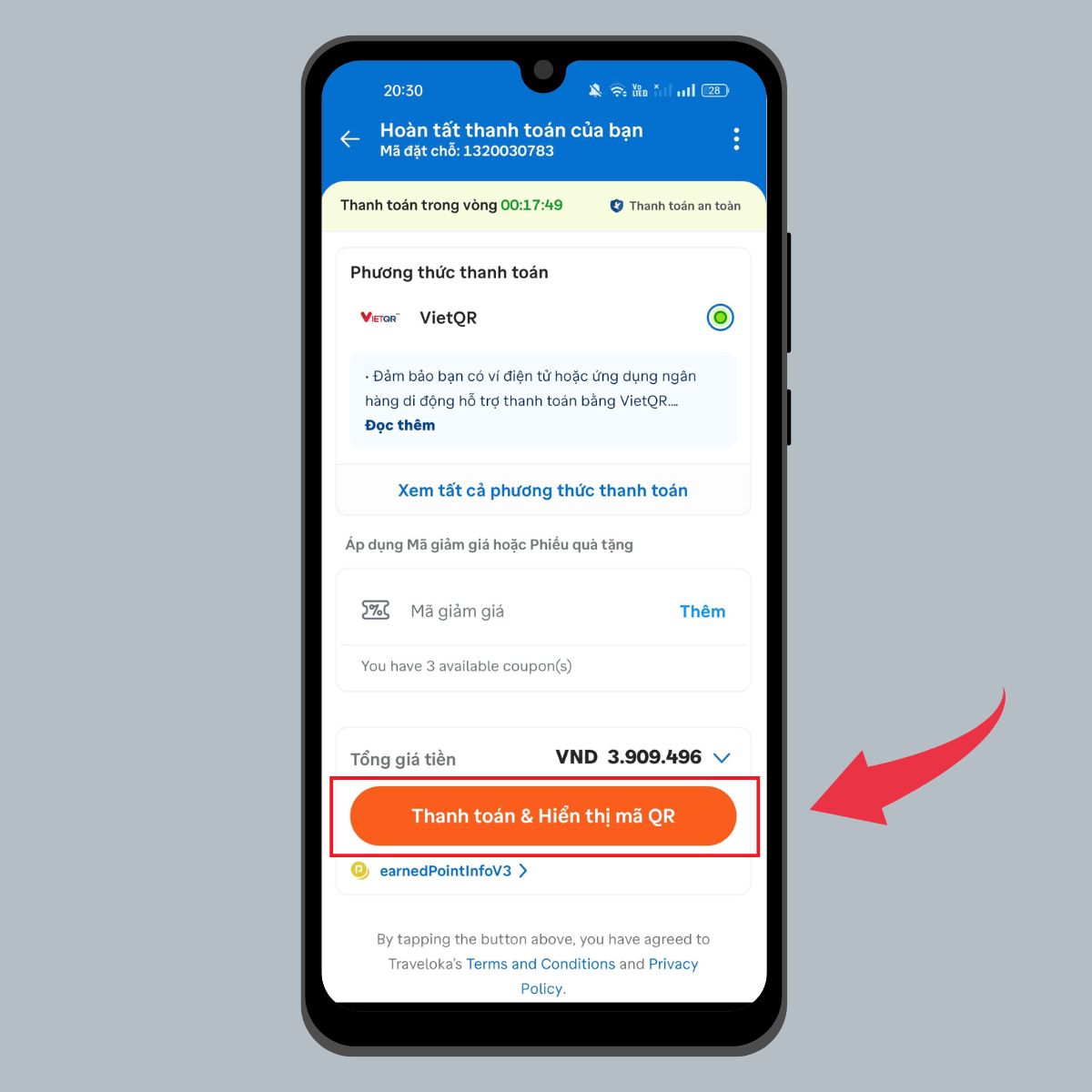 Thanh toán vé máy bay tết