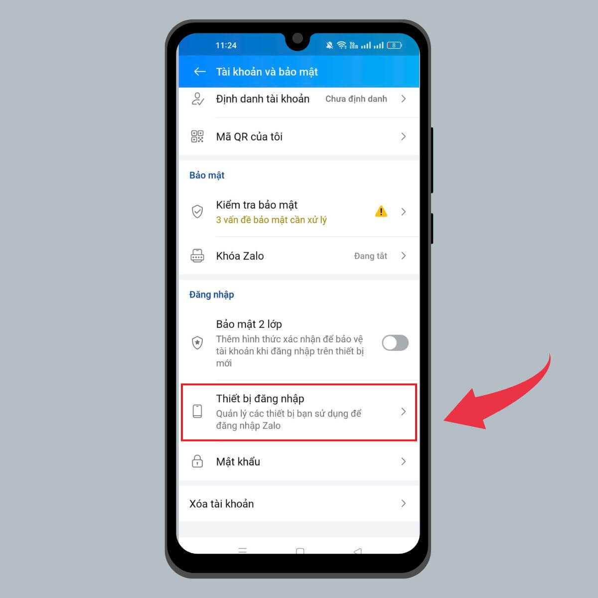 Cách xem lịch sử đăng nhập Zalo - bước 3