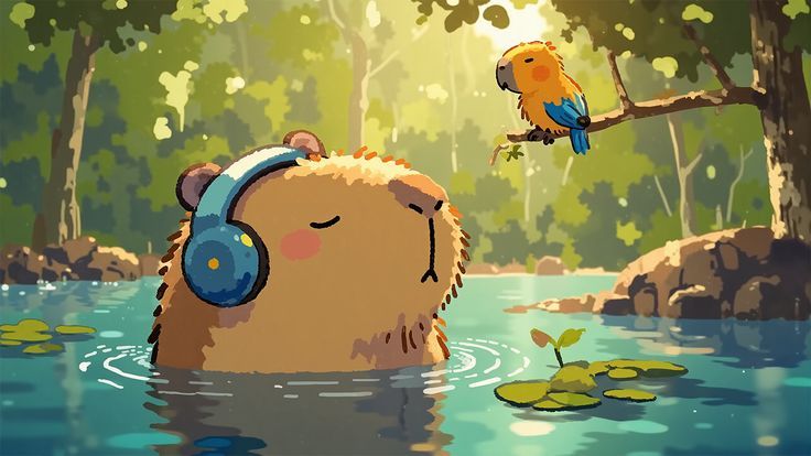 Hình nền hoạt hình vui vẻ đáng yêu