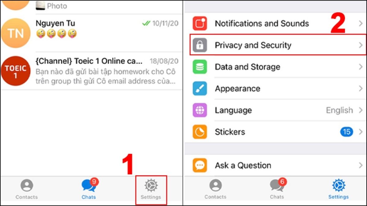 Ẩn trạng thái online - Bước 1