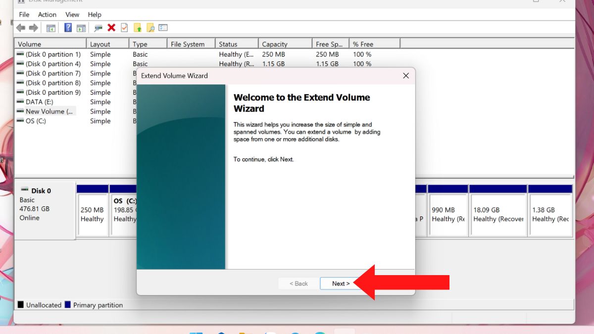 Cách gộp ổ cứng Win 11-bước 5