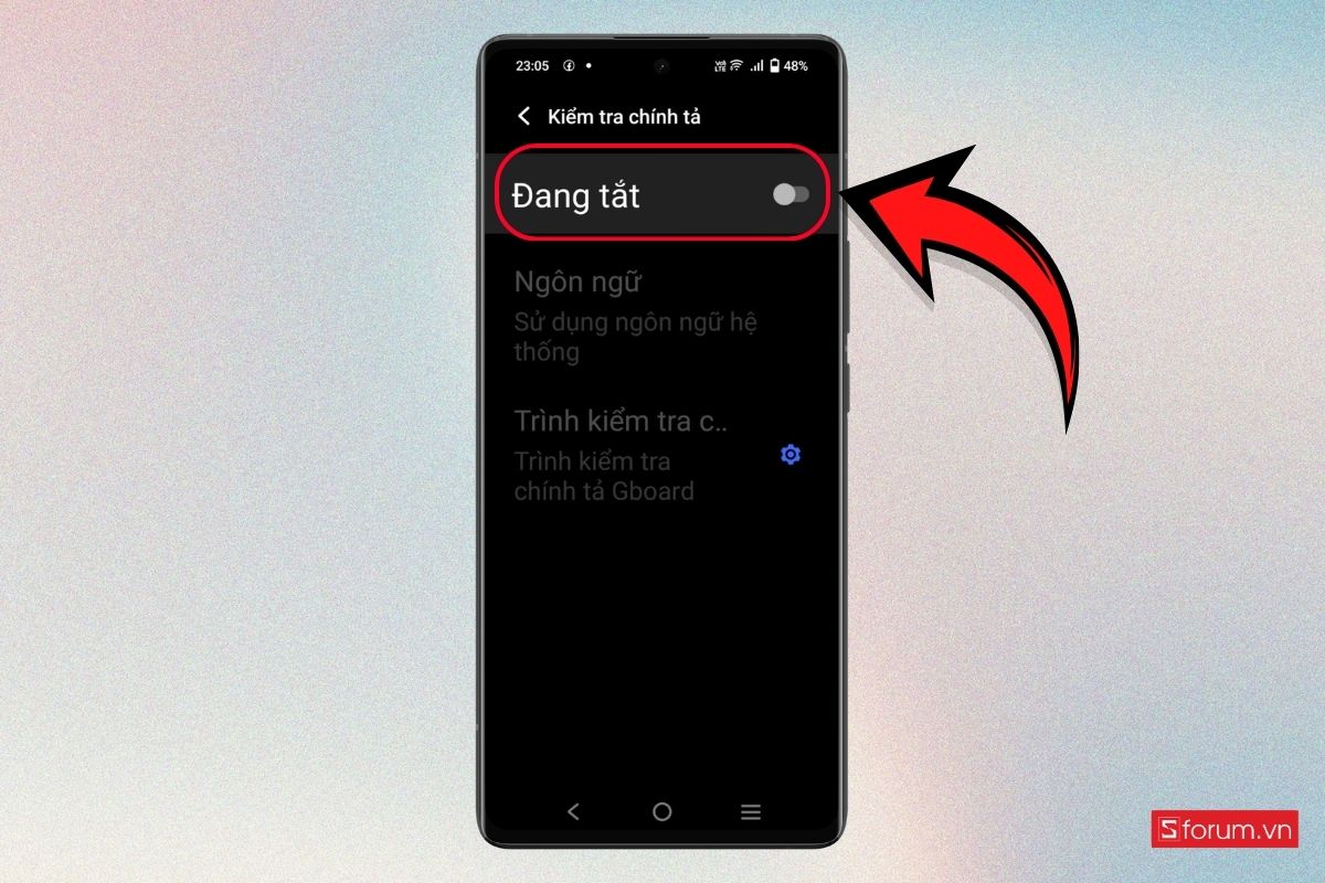 Tắt tính năng tự động sửa và dự đoán từ Android bước 5
