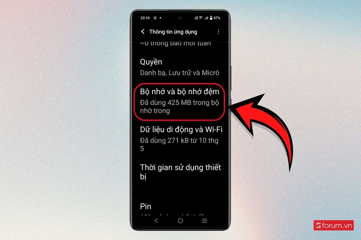 Xóa bộ nhớ đệm bàn phím trên Android bước3