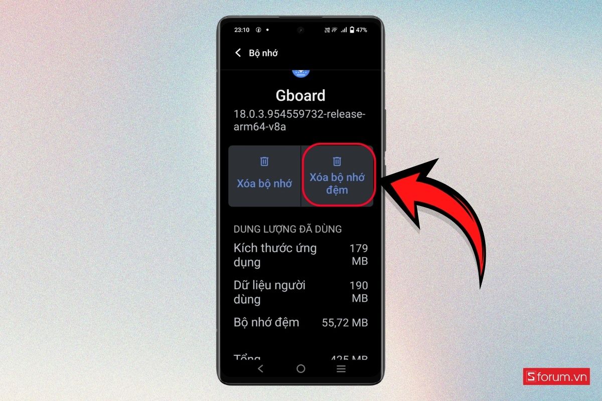 Xóa bộ nhớ đệm bàn phím trên Android bước 4