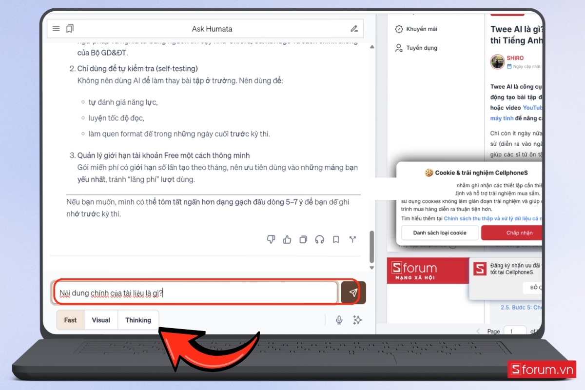 Hướng dẫn cách sử dụng Humata AI đọc hiểu PDF nhanh bước 3