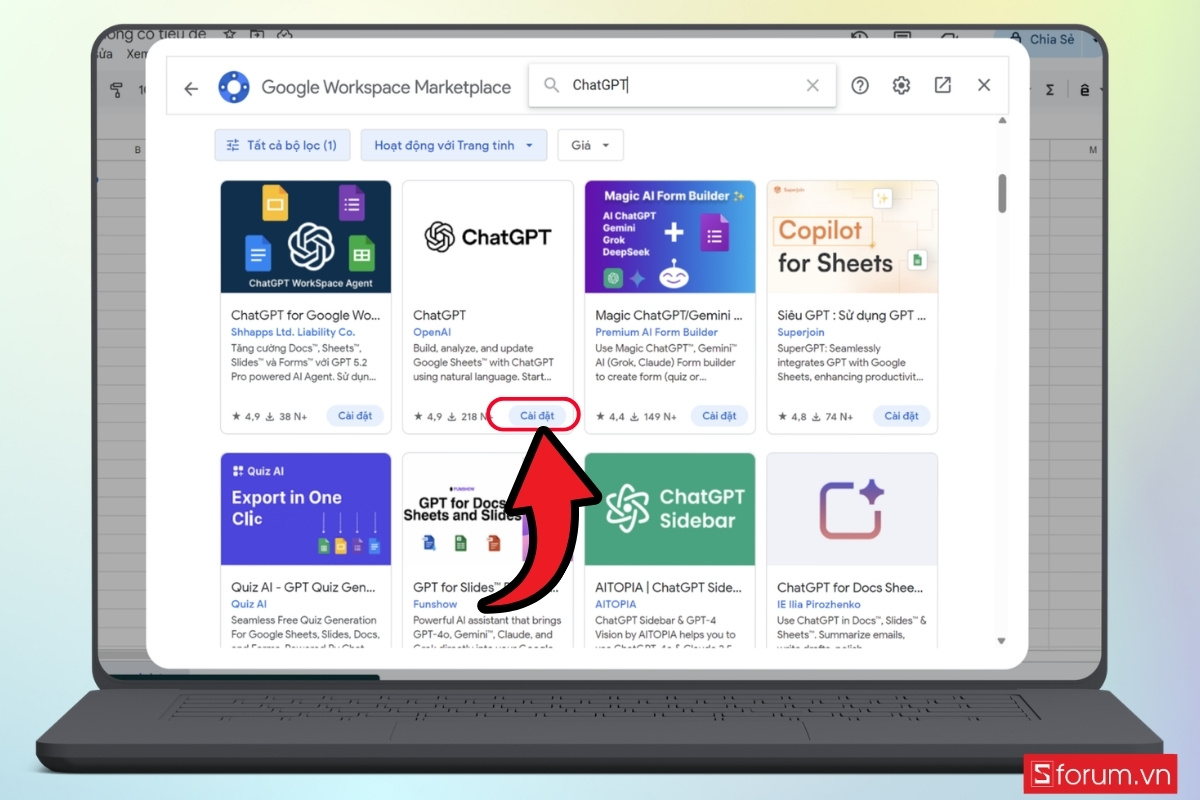 Cách thêm ChatGPT vào Google Sheet chi tiết bước 5