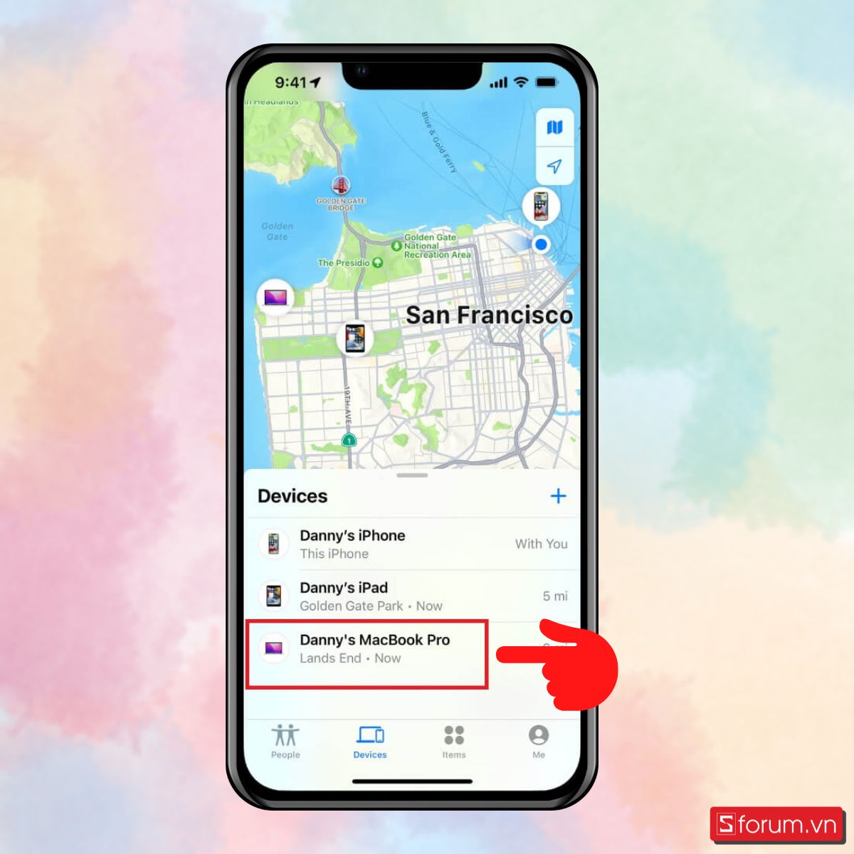Hướng dẫn cách đăng xuất qua ứng dụng Find My trên iPhone - bước 2