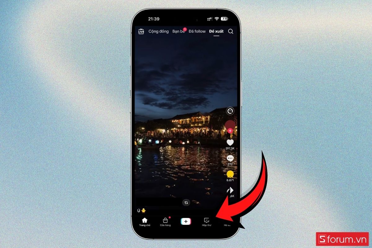 Cách đổi khung trò chuyện TikTok bước 1