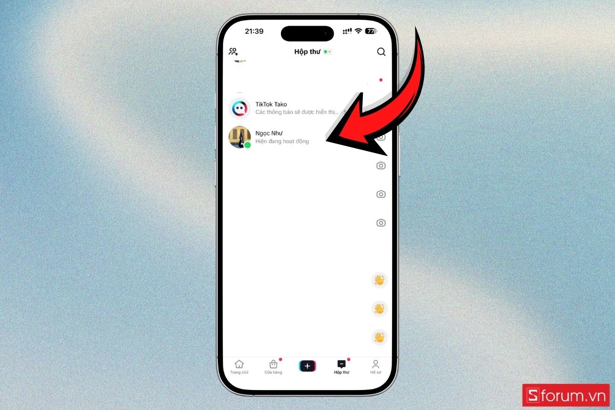 Cách đổi khung trò chuyện TikTok bước 2